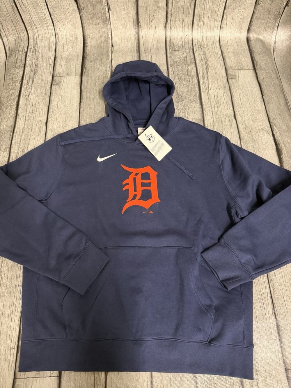 NWT Men’s Nike Navy Detroit Tigers Club Fleece Hoodie Large Sweatshirt